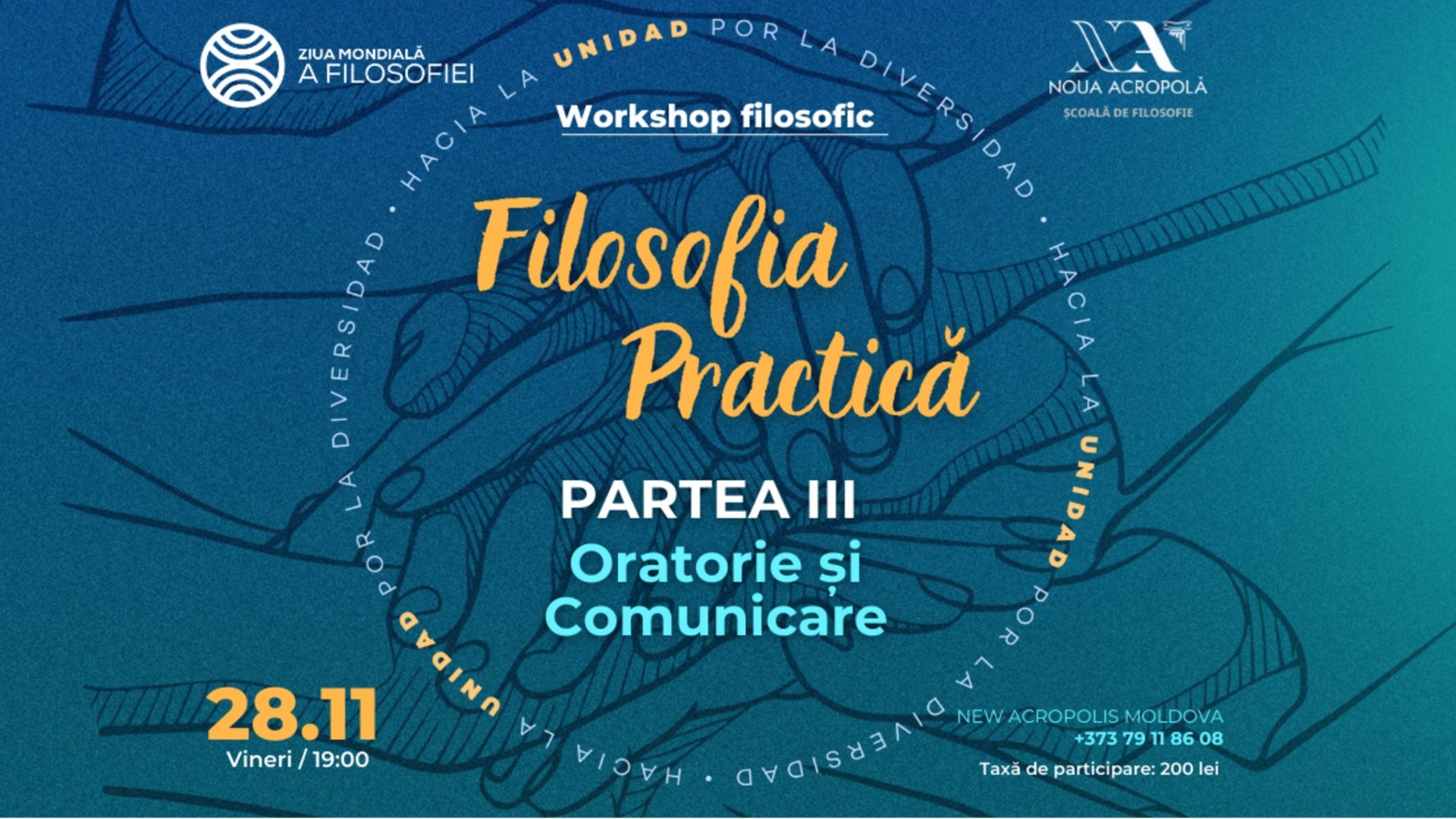 Filosofia practică - Partea III - Workshop ORATORIE ȘI COMUNICARE. CUM NE POATE AJUTA FILOSOFIA?