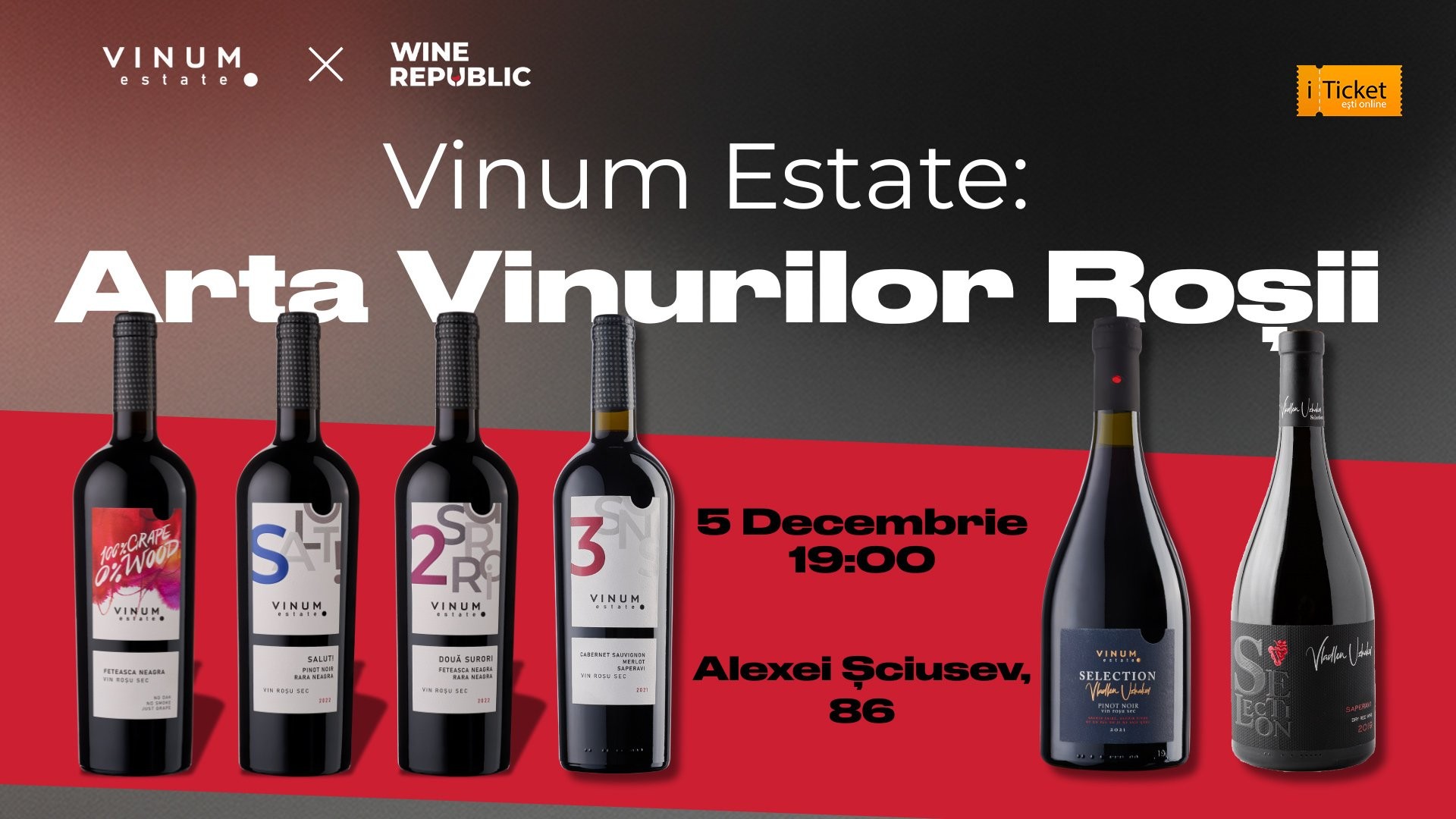 DEGUSTARE DE VIN: Arta Vinurilor Roșii – Vinum Estate