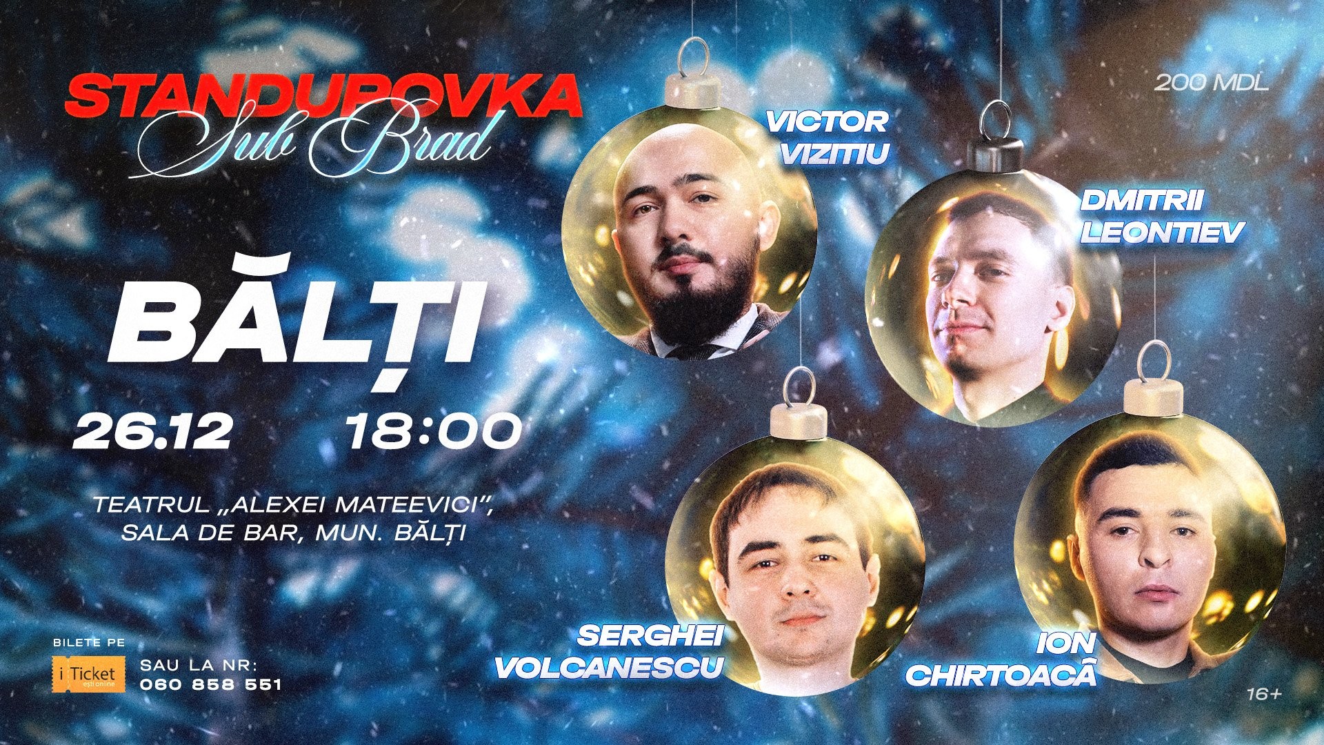 STANDUP SHOW la Bălți - 26 Decembrie