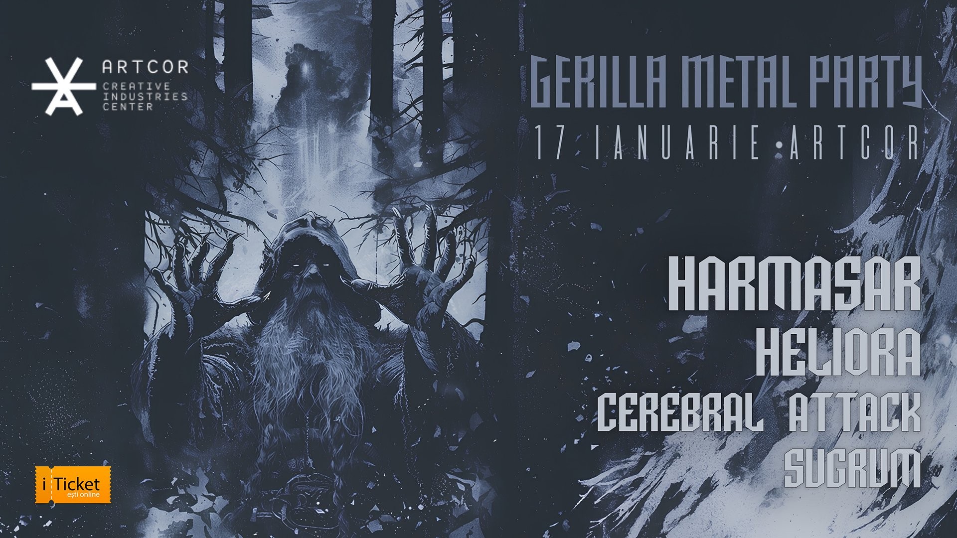 GERILLĂ METAL PARTY | HARMASAR / Heliora / Cerebral Attack / Sugrum @ Artcor