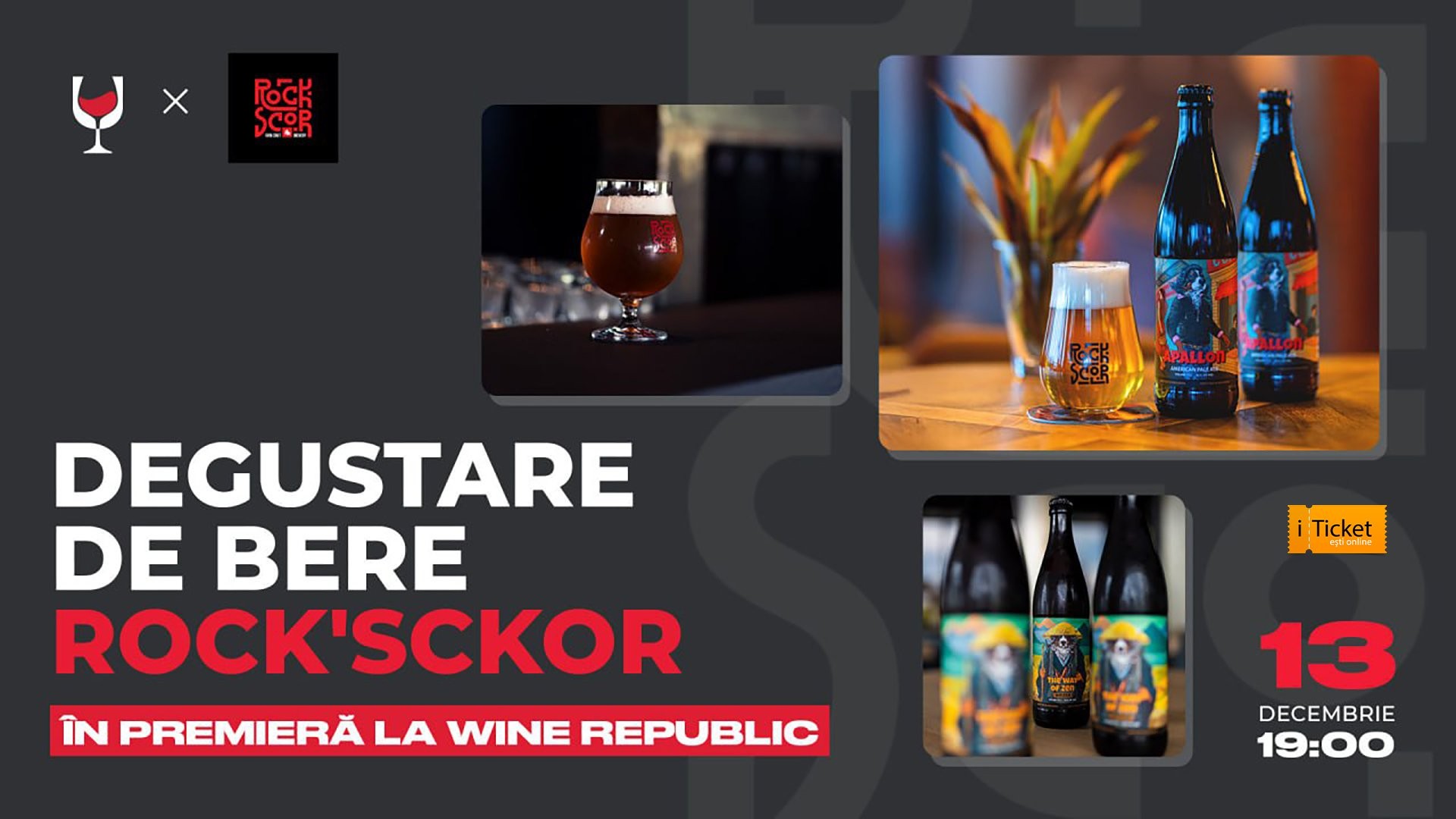 Degustare de bere artizanală RockScor — 5 stiluri, o seară memorabilă