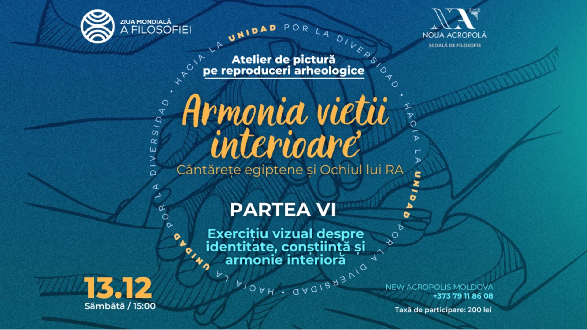 Atelier de pictură pe reproduceri arheologice egiptene