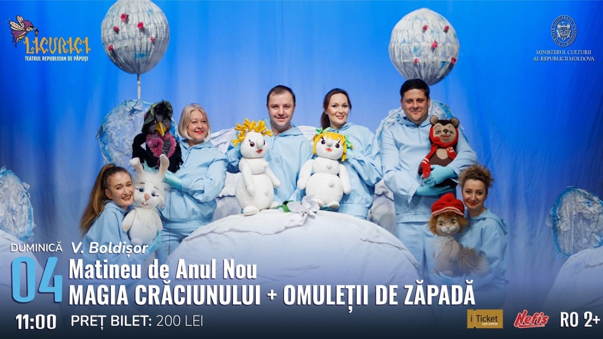 Matineu de Anul Nou MAGIA CRĂCIUNULUI + OMULEȚII DE ZĂPADĂ 04.01.2026