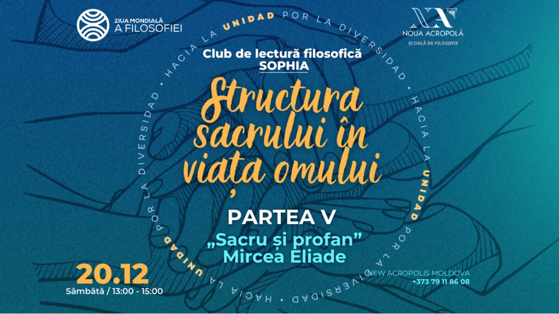 CLUB DE LECTURĂ FILOSOFICĂ SOPHIA: ”STRUCTURA SACRULUI ÎN VIAȚA OMULUI” - „Sacrul și profanul” – Mircea Eliade