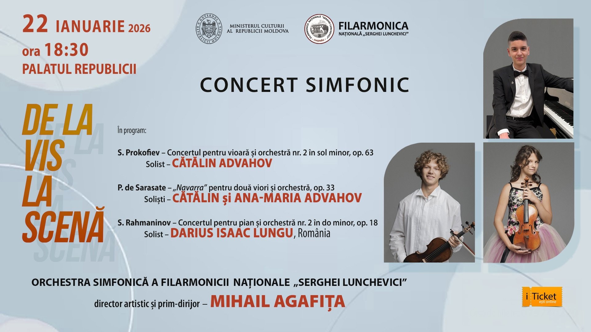 CONCERT SIMFONIC: DE LA VIS LA SCENĂ 22.01