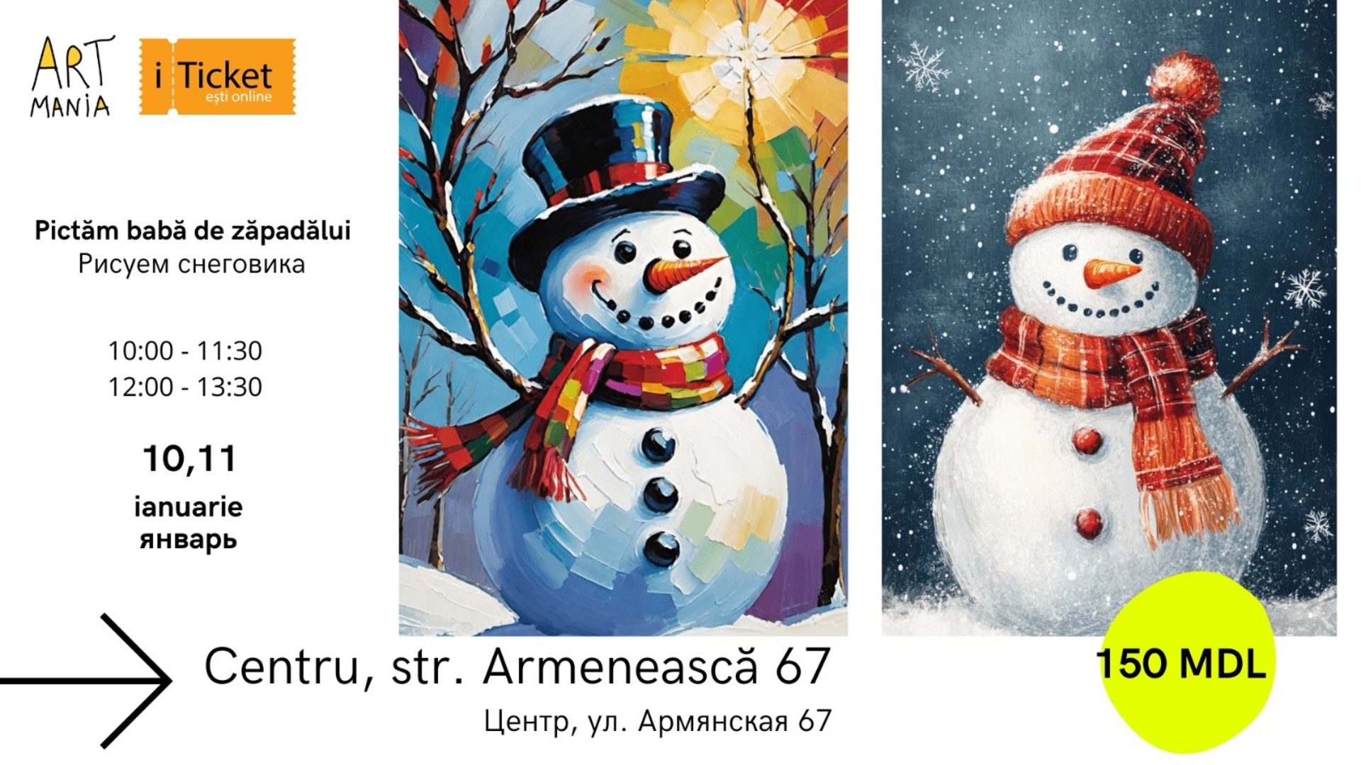 Atelier: Pictăm Baba de Zăpadă!