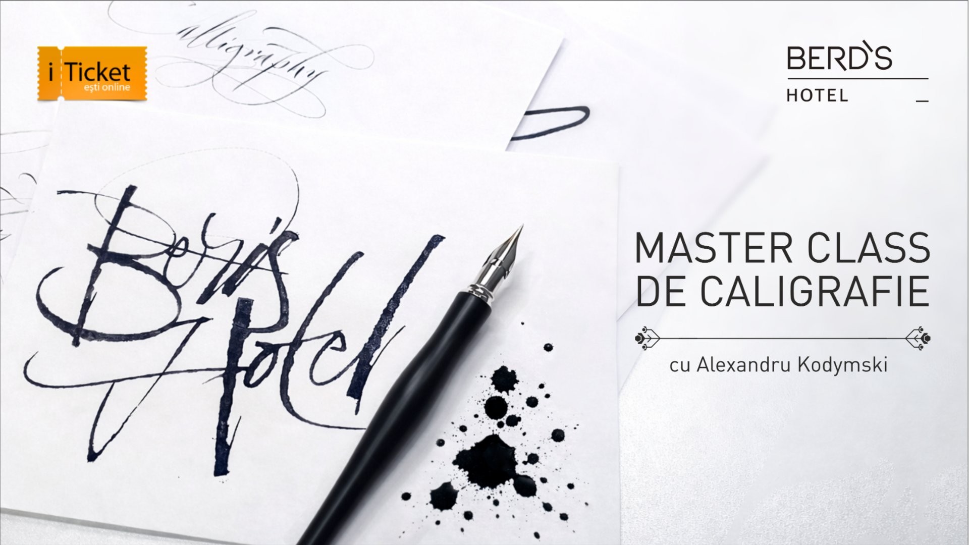 Master Сlass de Caligrafie Clasică cu  Alexandru Kodymski la BERD`S BAR VIN ARTA Lounge