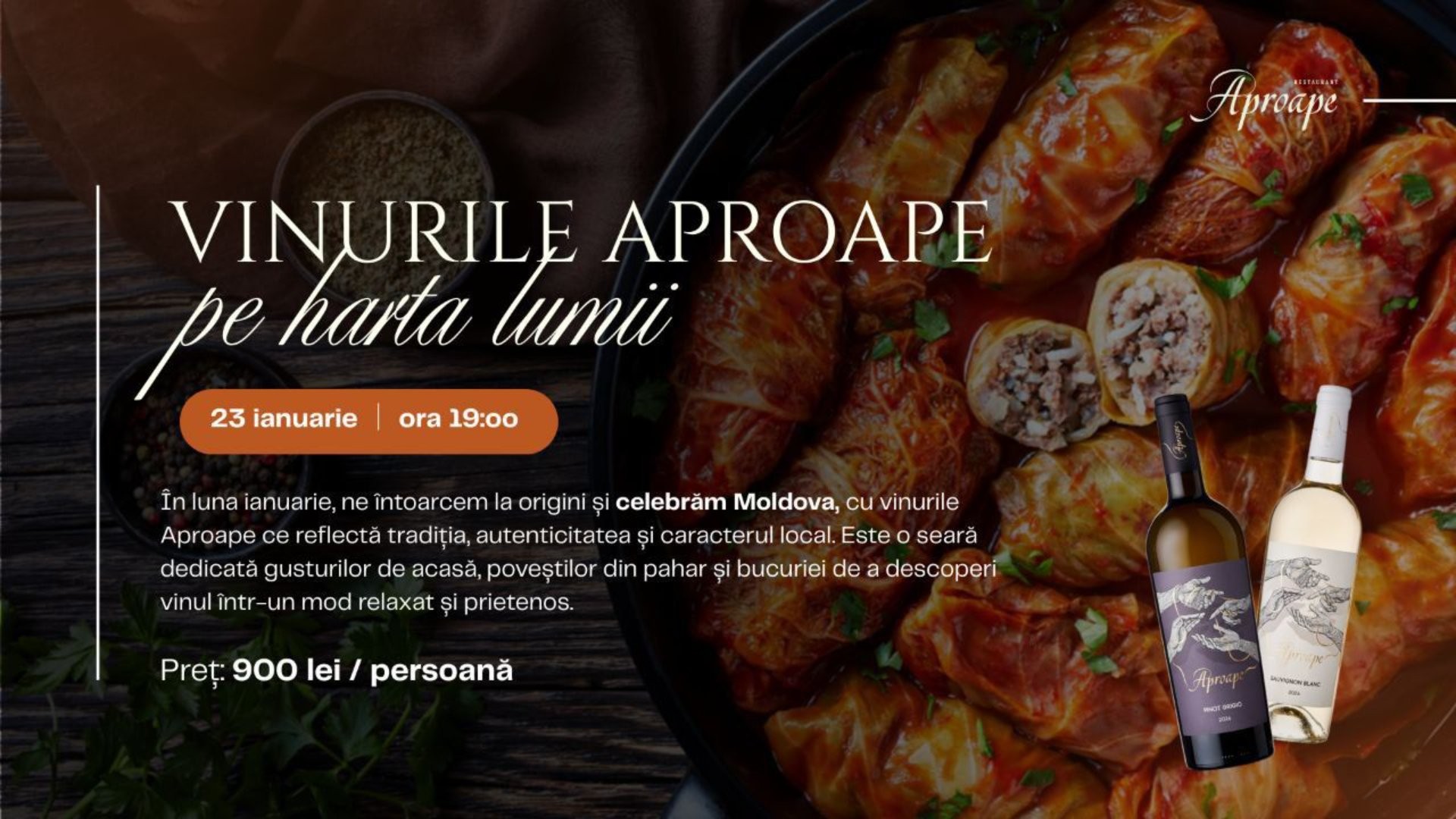 Cină Gastronomică Vinurile Aproape pe Harta Lumii