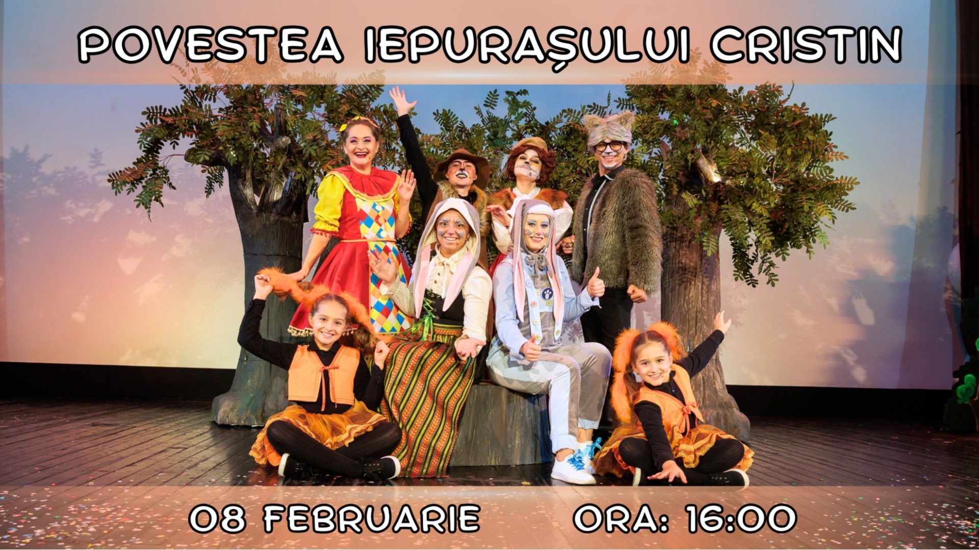 Povestea Iepurașului Cristin - Spectacol Interactiv pentru Copii | Teatrul Planeta Clounella | 08 FEBRUARIE 2026 | 16-00