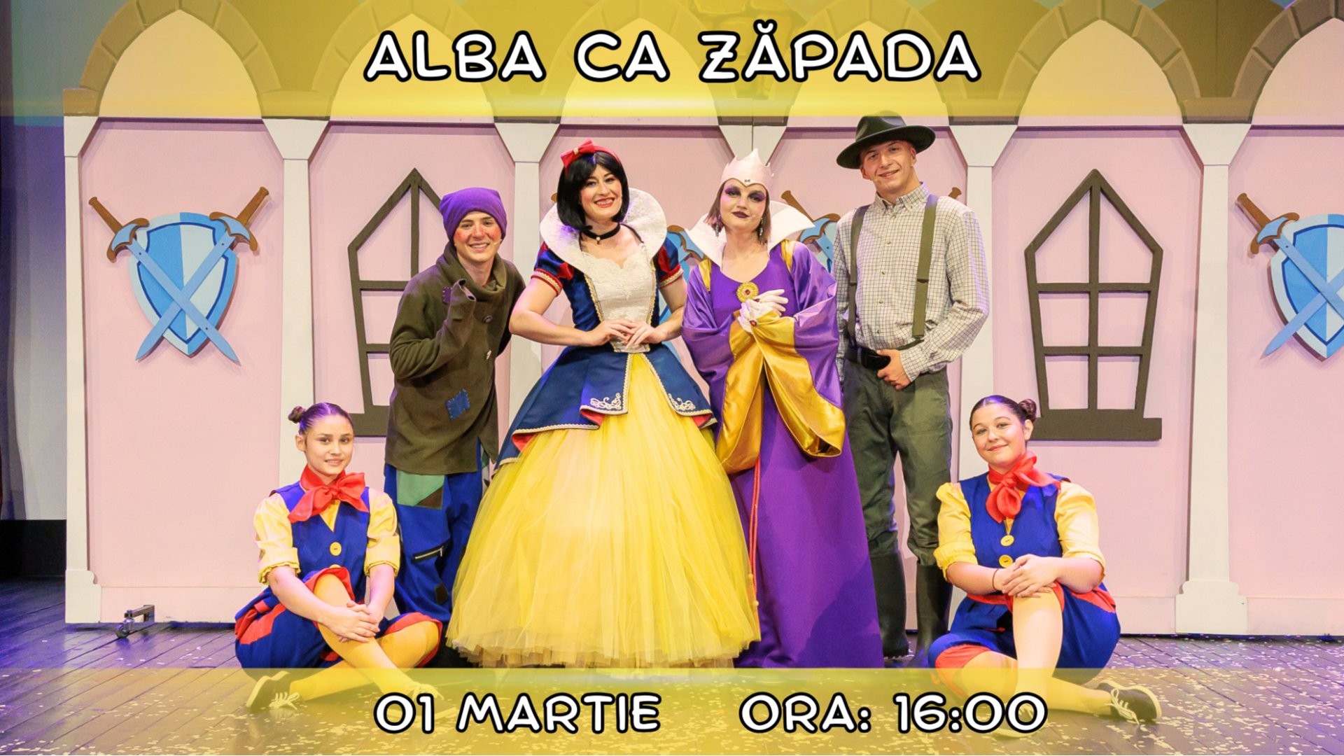 Alba ca Zăpada - Spectacol Interactiv pentru copii | Teatrul Planeta Clounella |  01 MARTIE 2026 | 16-00