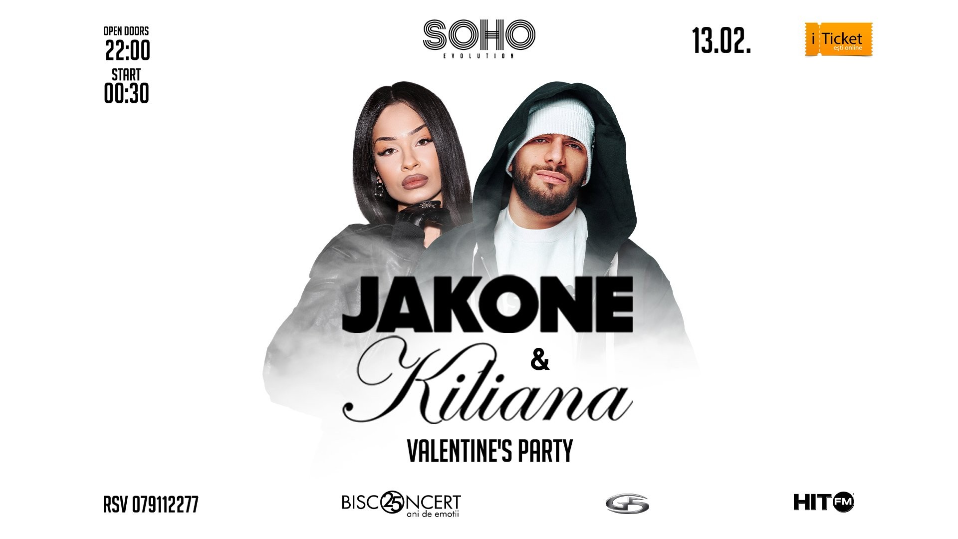 VALENTINE’S PARTY in SOHO Evolution JAKONE & KILIANA – Live in Chișinău