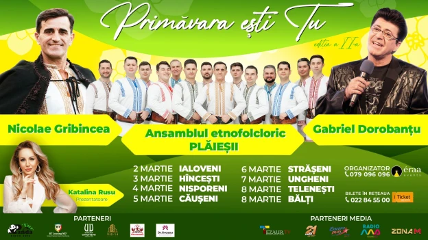 Strășeni - Gabriel Dorobanțu & Ansamblul etnofolcloric “Plaieșii” - Primăvara ești Tu!
