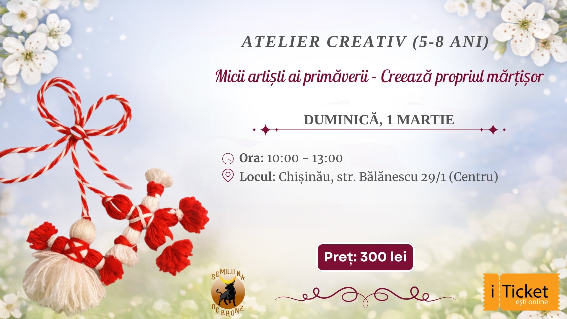 Micii creatori ai primăverii. Creează propriul tău mărțișor.