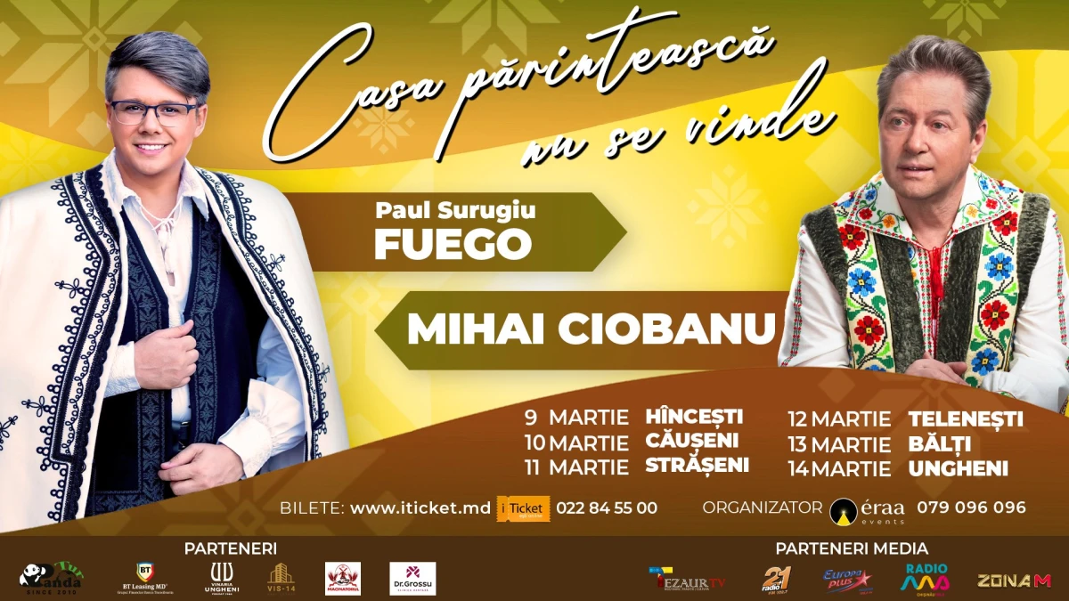 Strașeni - Paul Surugiu FUEGO și Mihai CIOBANU - Primavara esti Tu!