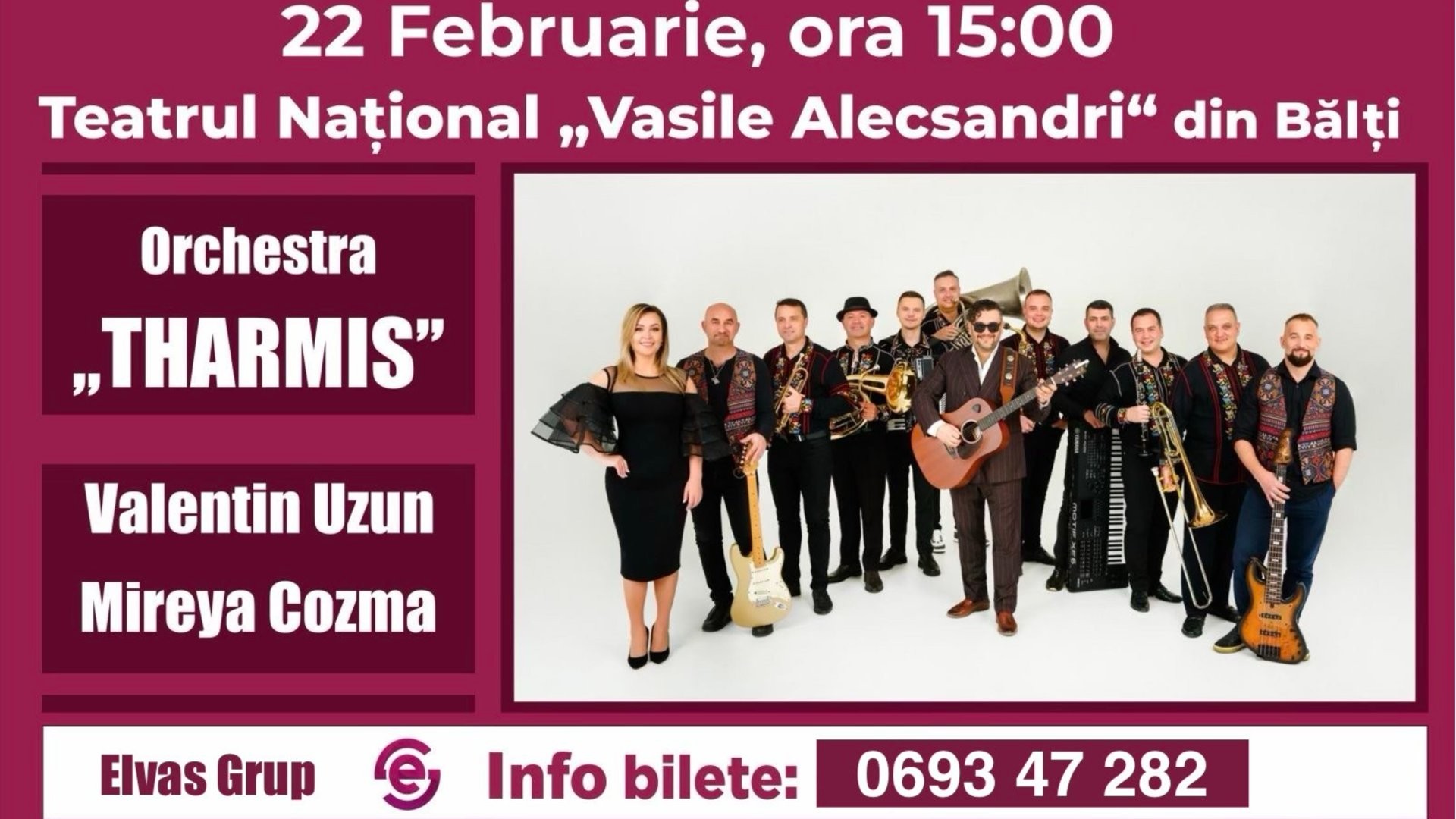 Valentin Uzun și Orchestra “Tharmis” la Bălți