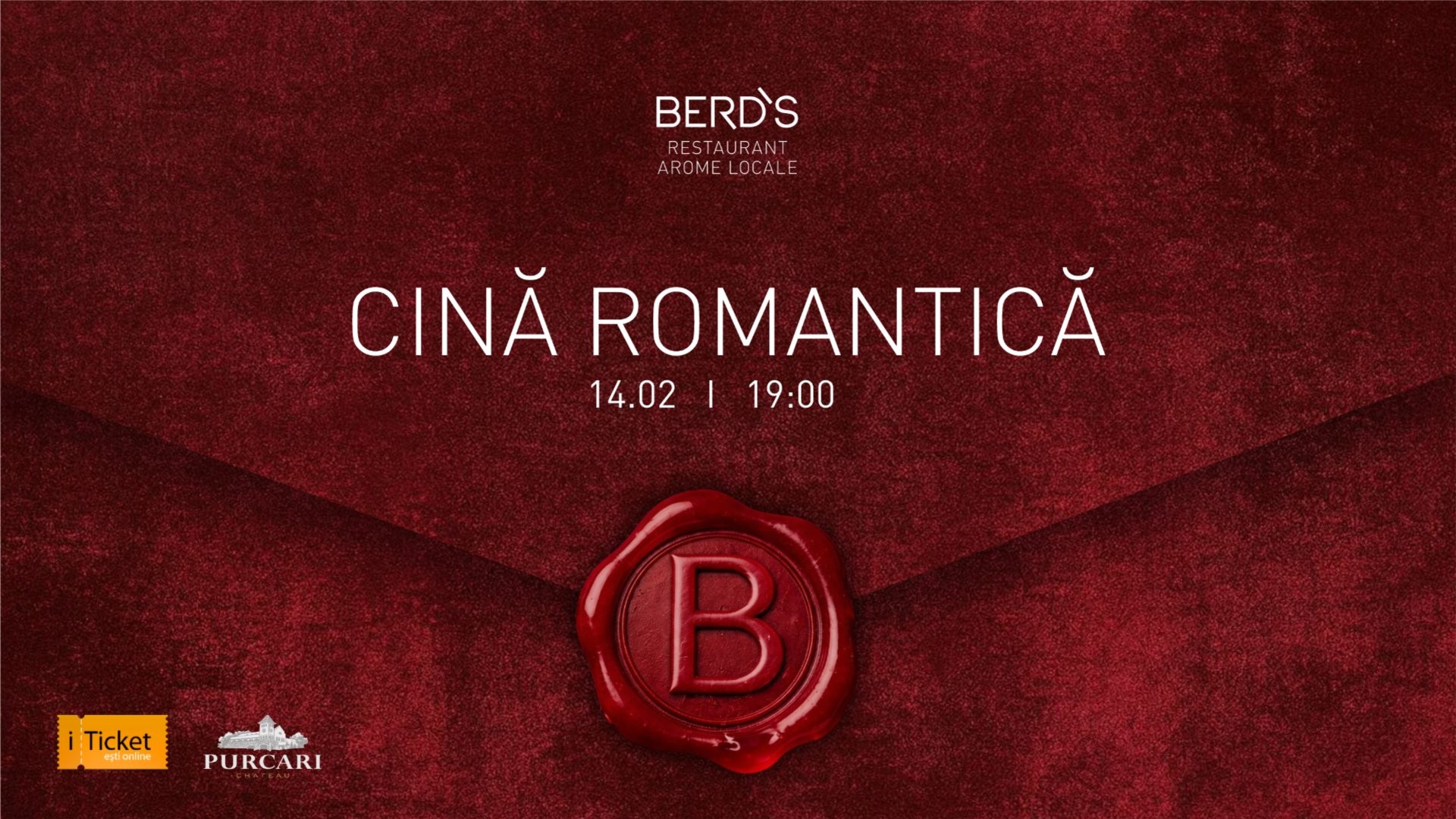 Romantic Dinner at BERD'S AROME LOCALE with Purcari Wines and Live Music
