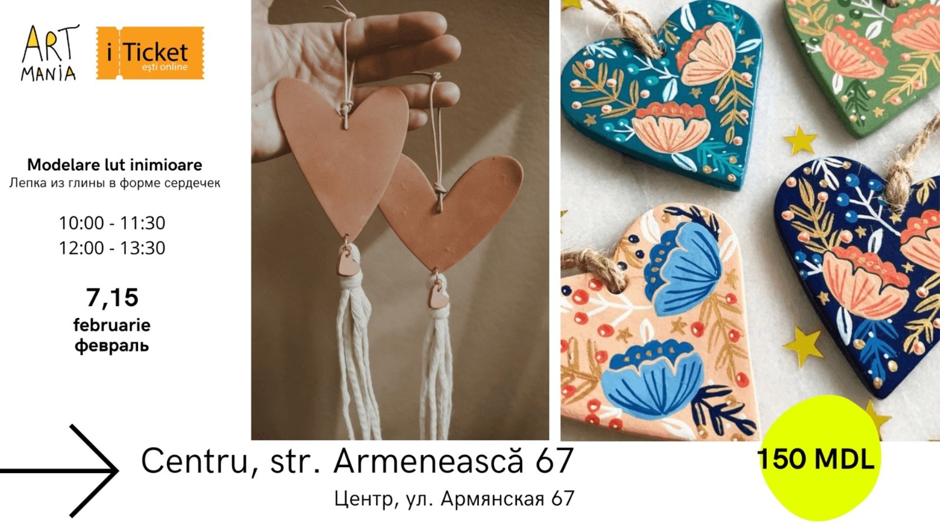 Atelier: Modelăm inimioare din lut!