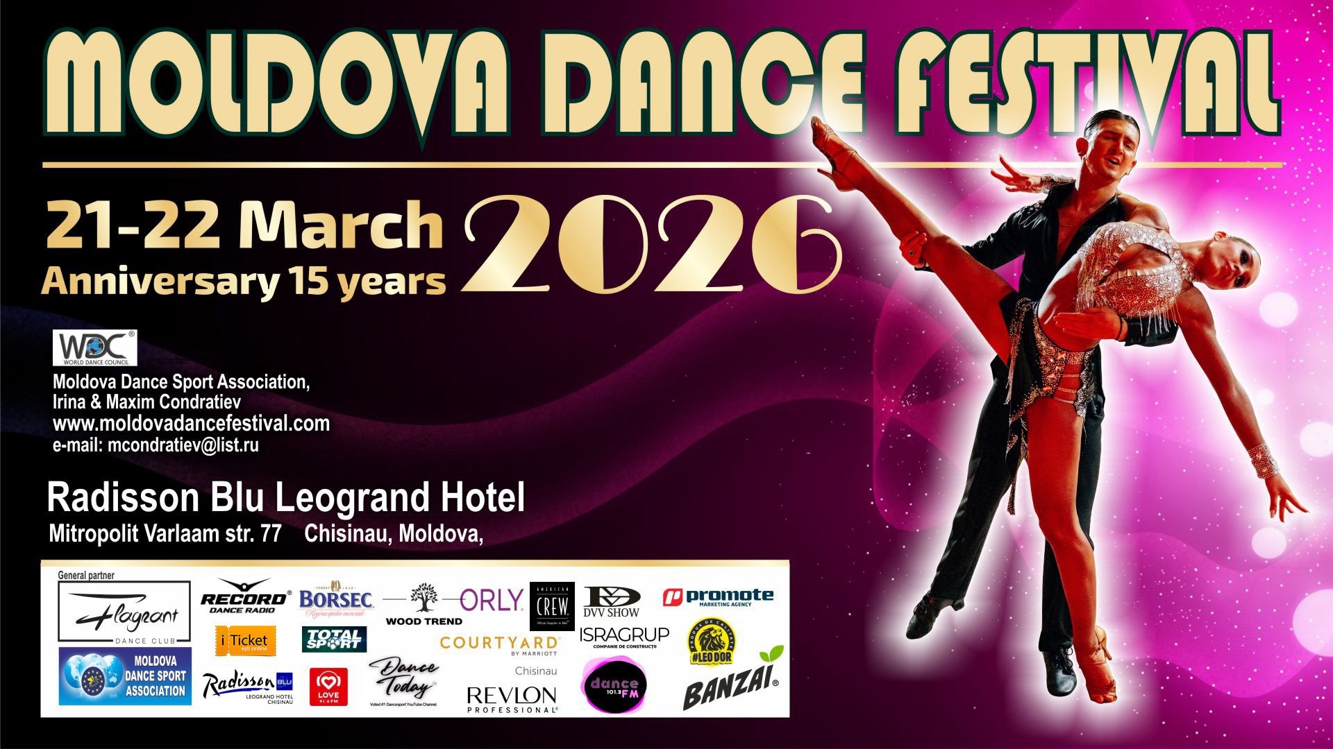 22 martie 08:00-13:30 - Moldova Dance Festival 2026