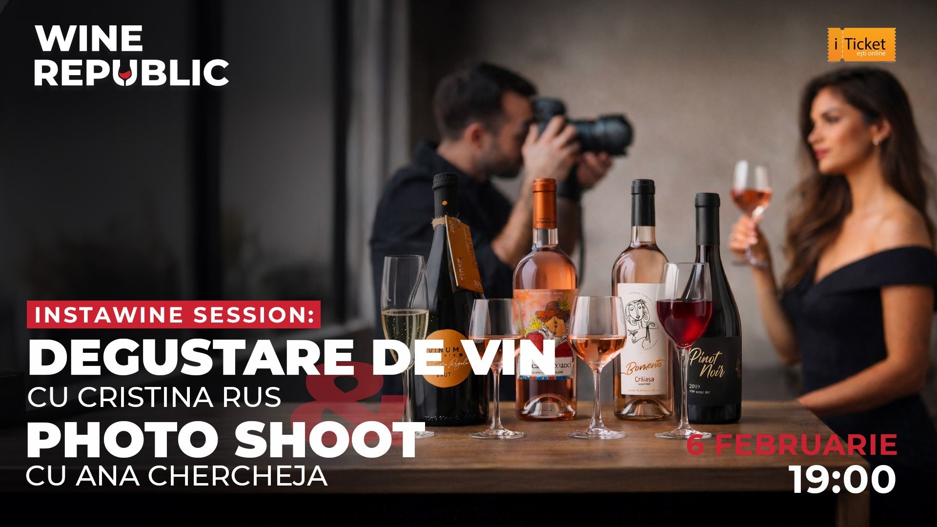 InstaWine Session - Дегустация вина с Кристиной Рус & Photo Shoot с Анной Керкежа