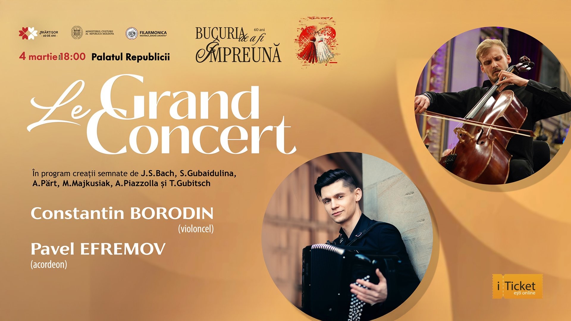 LE GRAND CONCERT. Pavel Efremov/acordeon și Constantin Borodin/violoncel