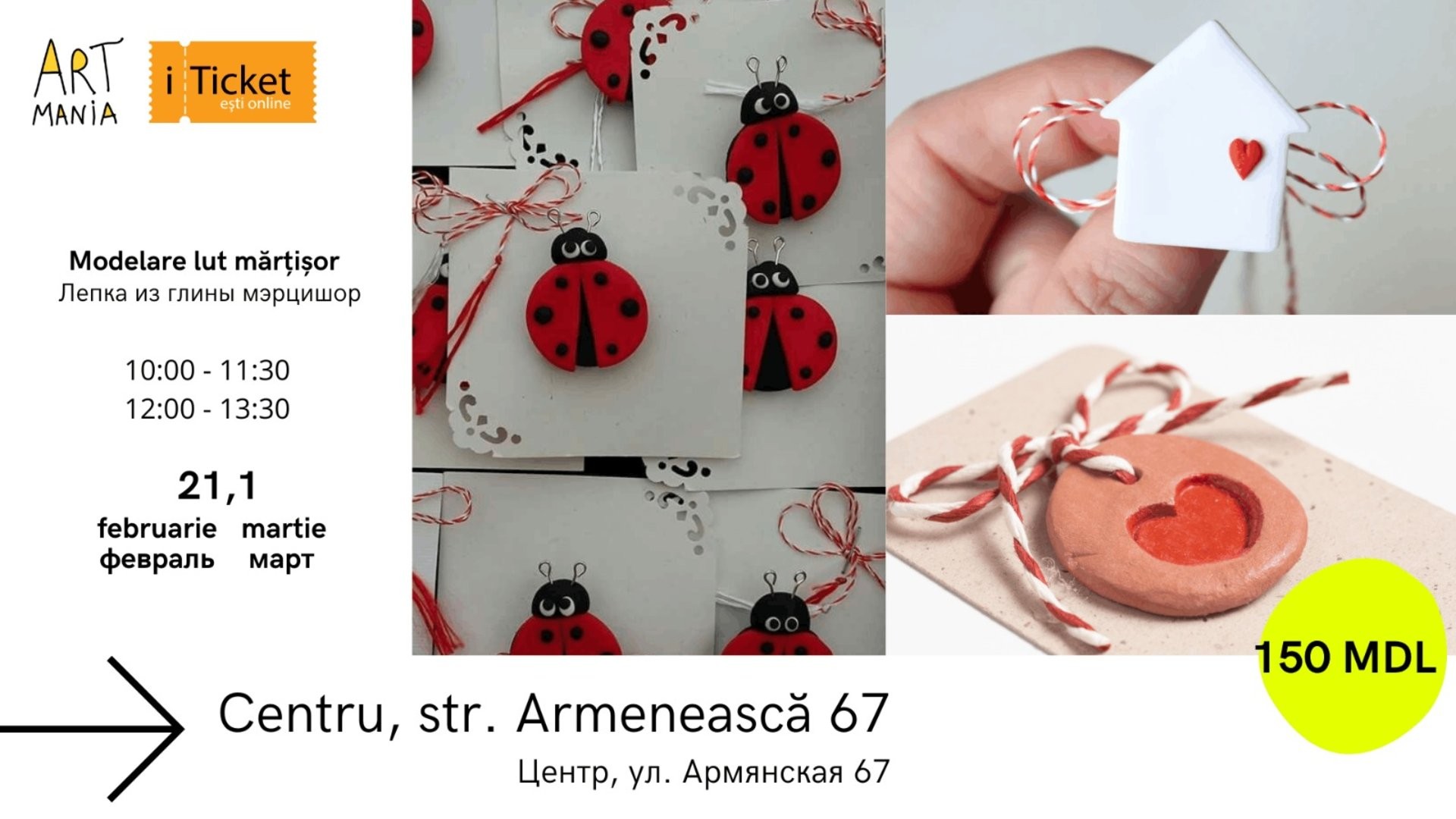 Atelier: Modelare lut mărțișor!