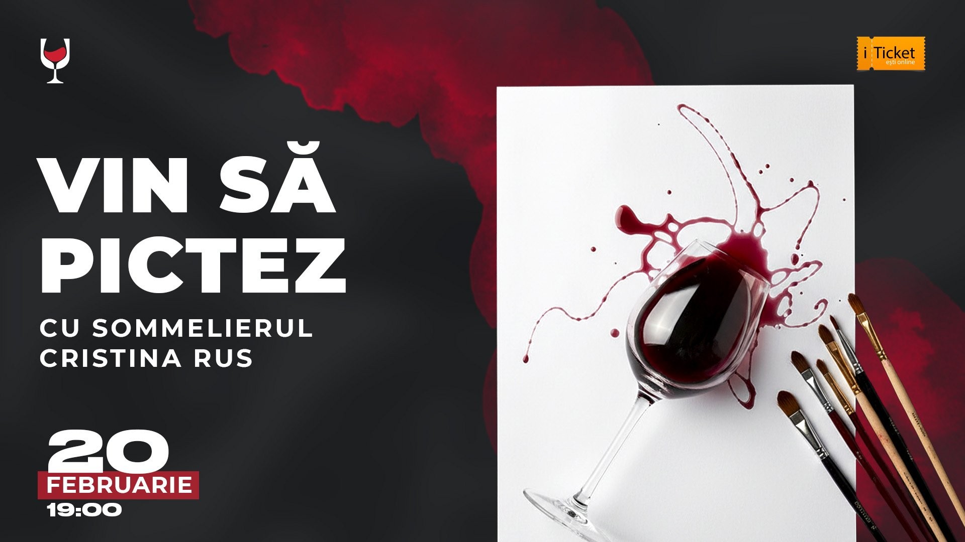 “Vin să pictez” with sommelier Cristina Rus  We invite you to a creative evening at Wine Republic — an experience where wine becomes color and inspiration flows from the glass onto the canvas.  “Vin să pictez” is more than a play on words; it is an invita