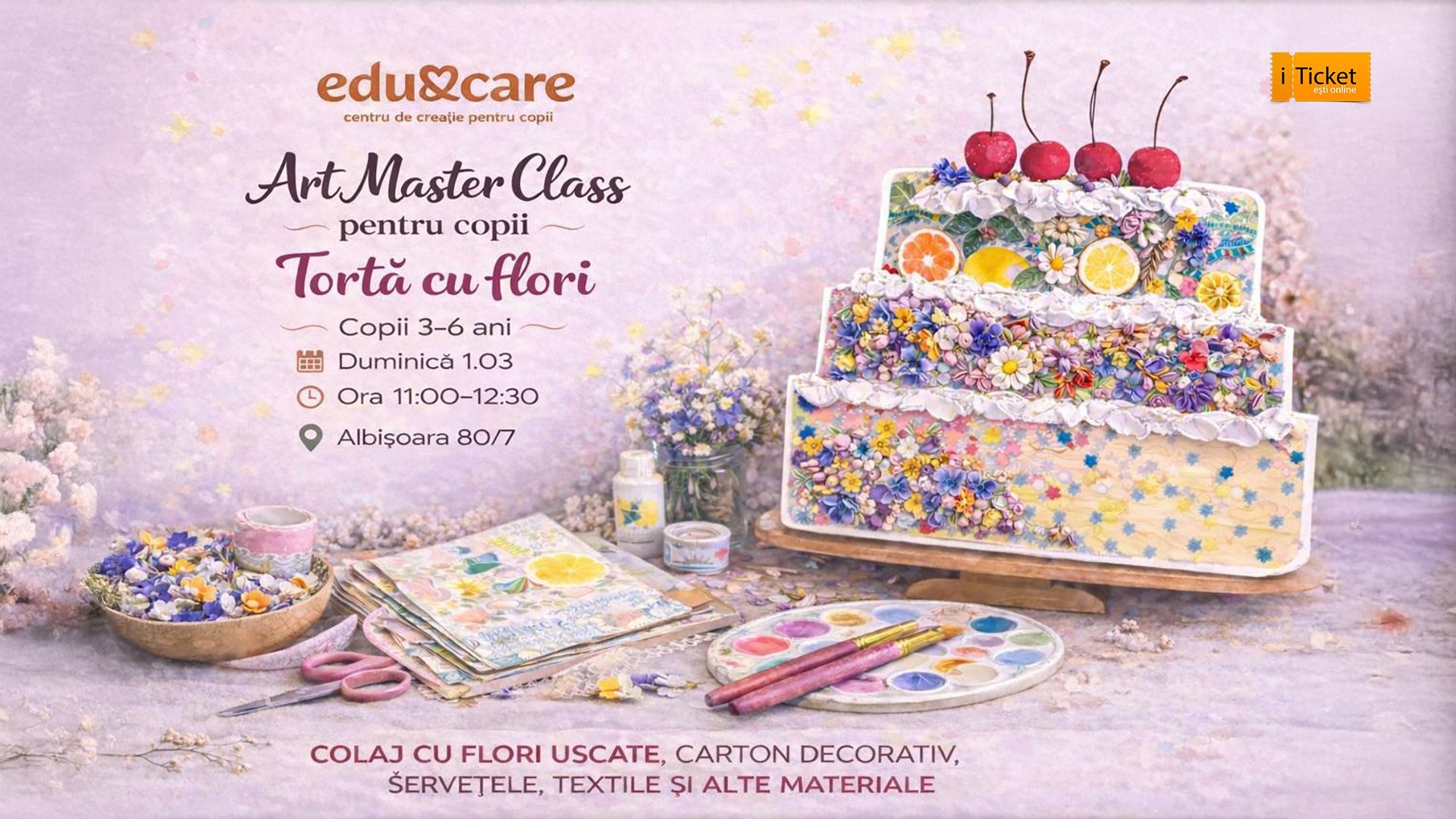 Art Master Class „Tortă cu flori”