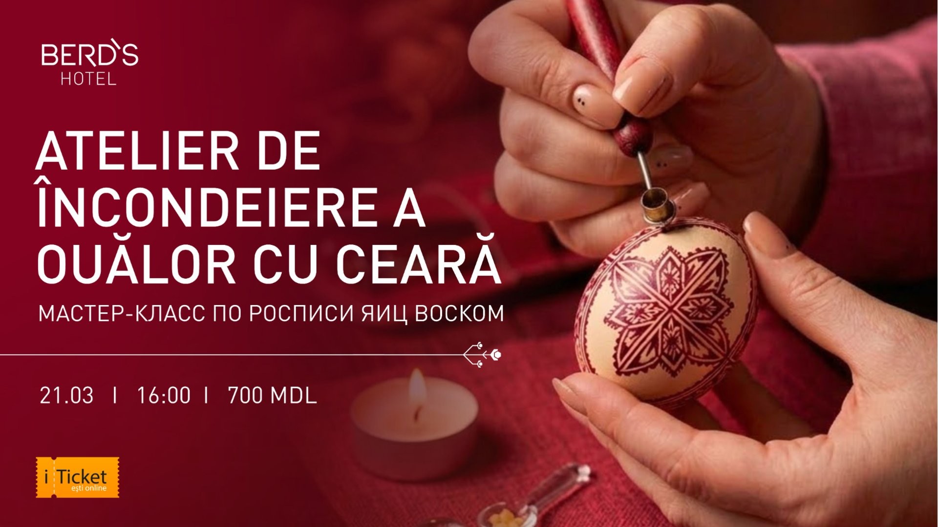 Atelier de încondeiere a ouălelor la Berd’s Hotel