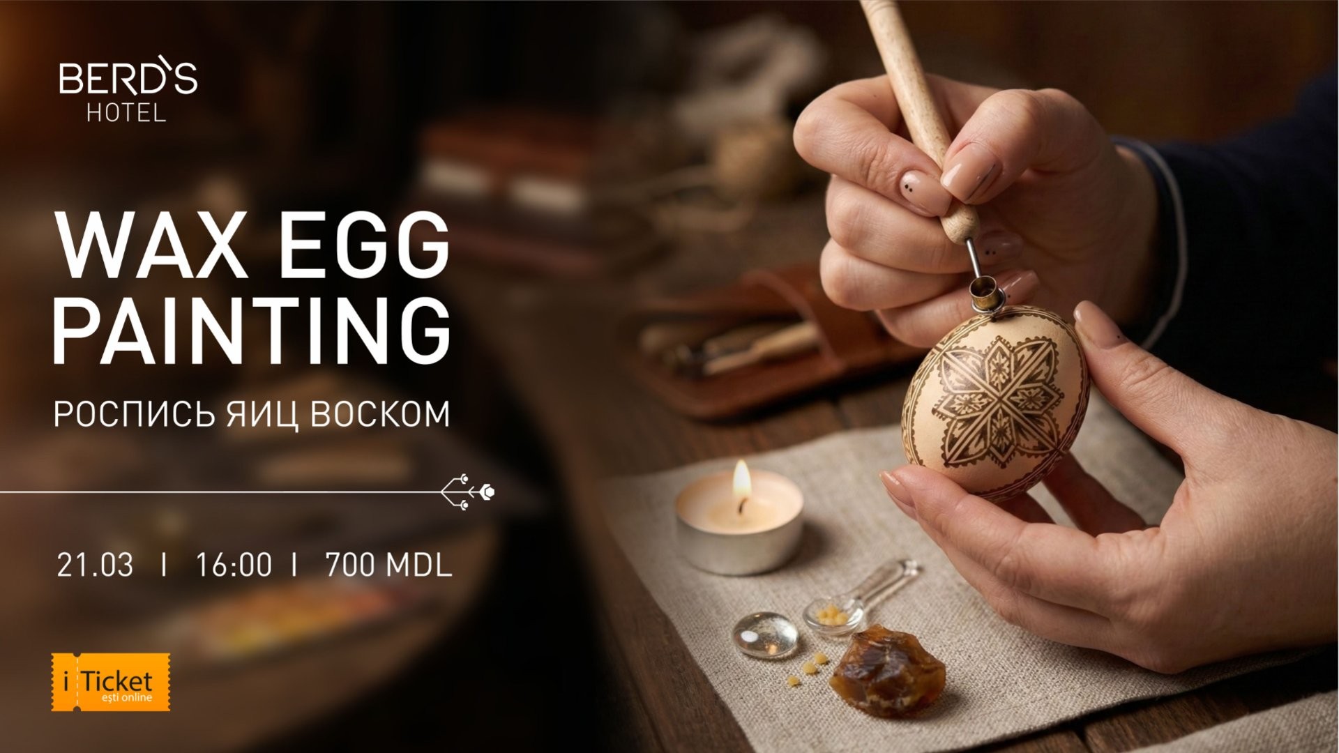 Atelier de încondeiere a ouălelor la Berd’s Hotel