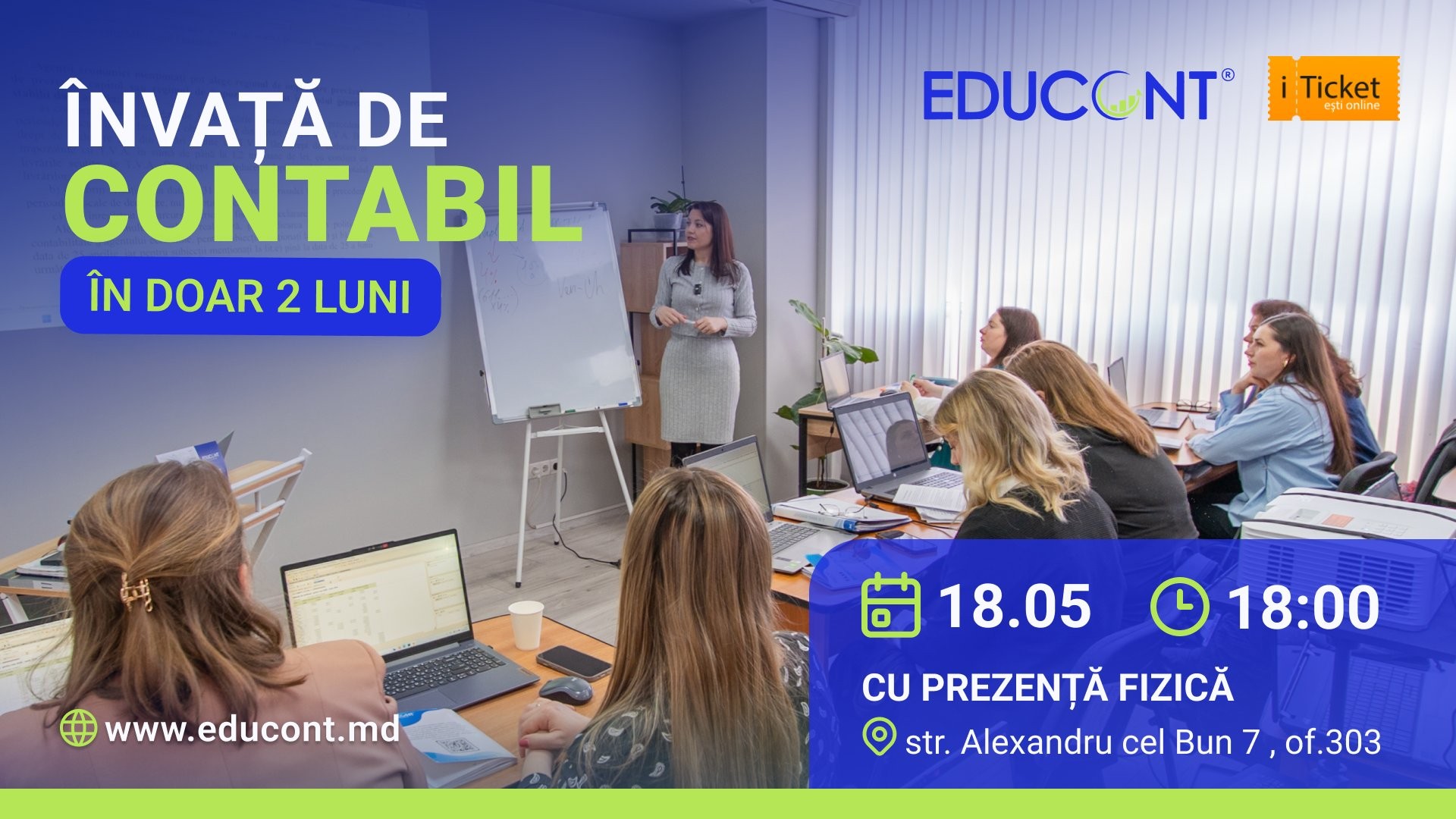 Curs Contabilitate +1C 8.3, Taxe și impozite din 18 MAI | FIZIC | 18:00 | EDUCONT