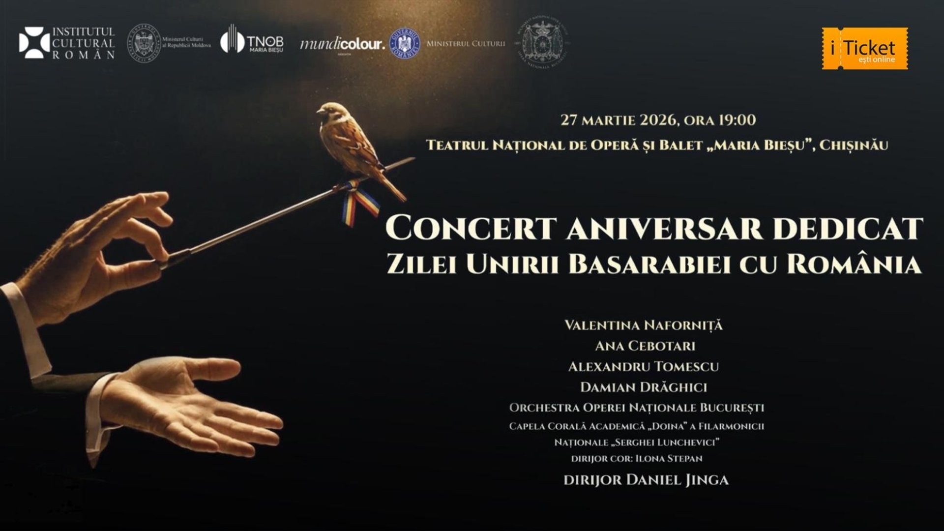 Concert aniversar dedicat Zilei Unirii Basarabiei cu România