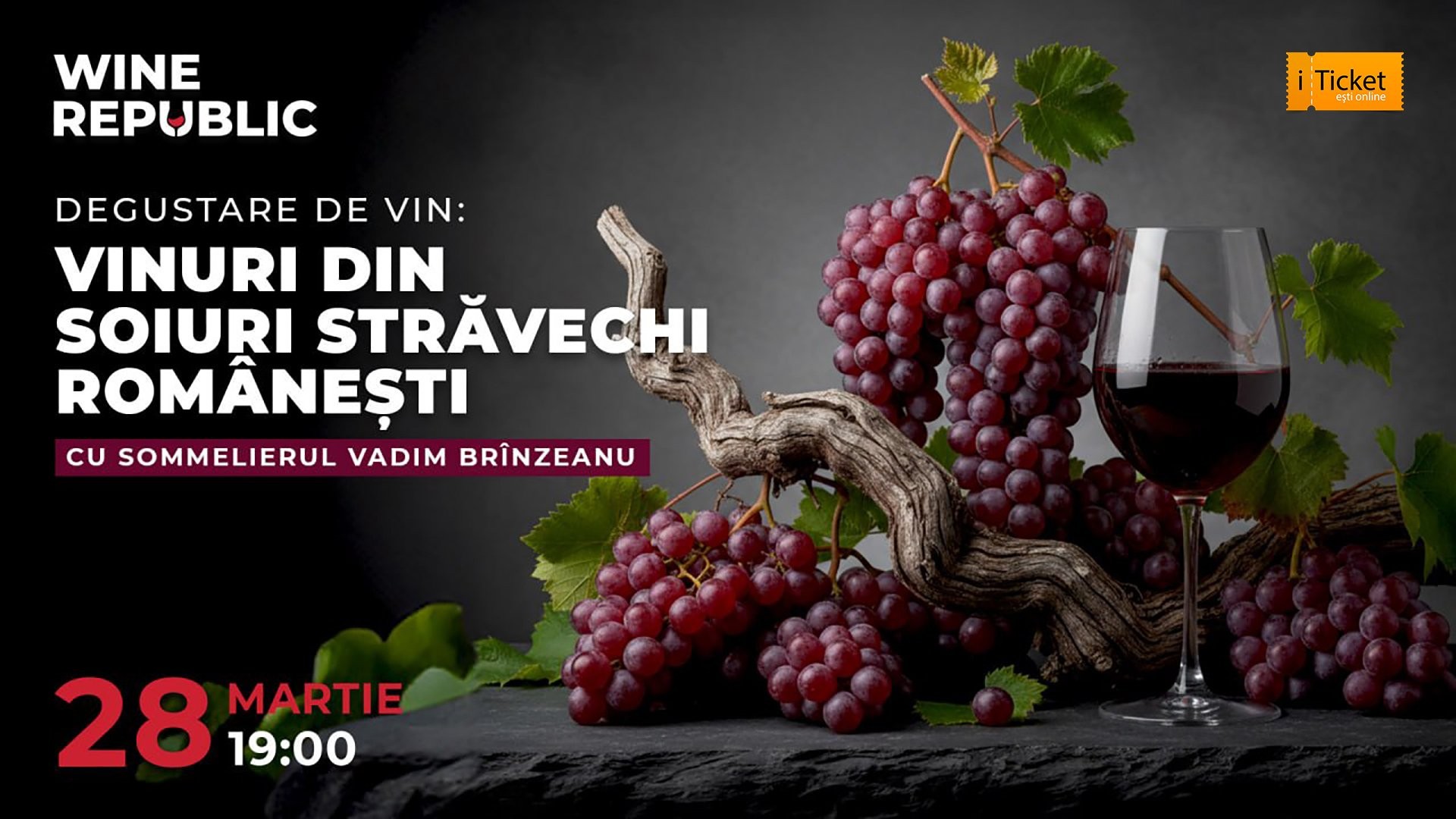 Vinuri din Soiuri Străvechi Românești cu sommelierul Vadim Brînzeanu