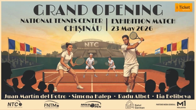 Meci demonstrativ. Deschiderea oficială a Centrului Național de Tenis