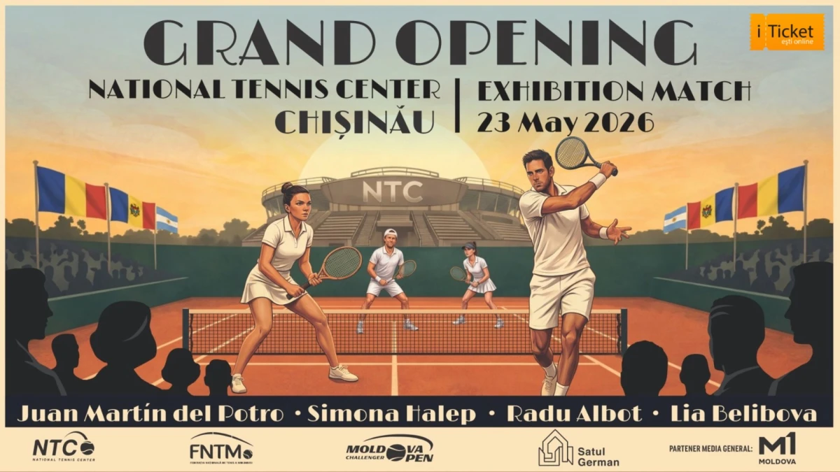 Meci demonstrativ. Deschiderea oficială a Centrului Național de Tenis