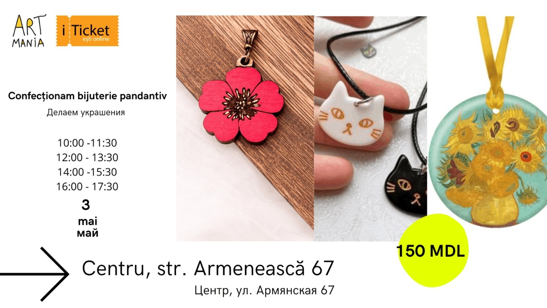 Atelier: Confecționăm pandantiv – pictură pe lemn