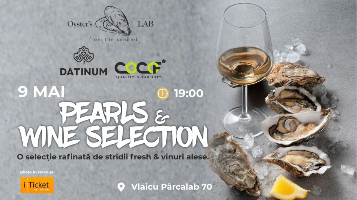 O selecție rafinată de stridii fresh și vinuri alese