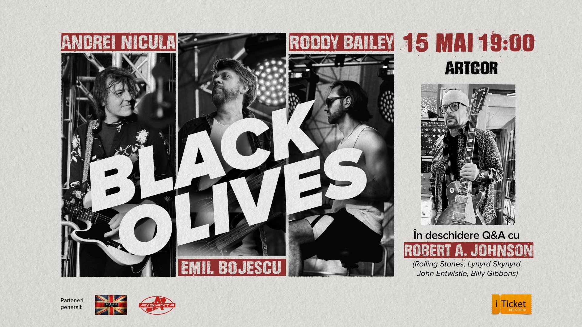 Black Olives (Londra, UK) + Q&A cu Robert A Johnson (Memphis, USA) Concert Live