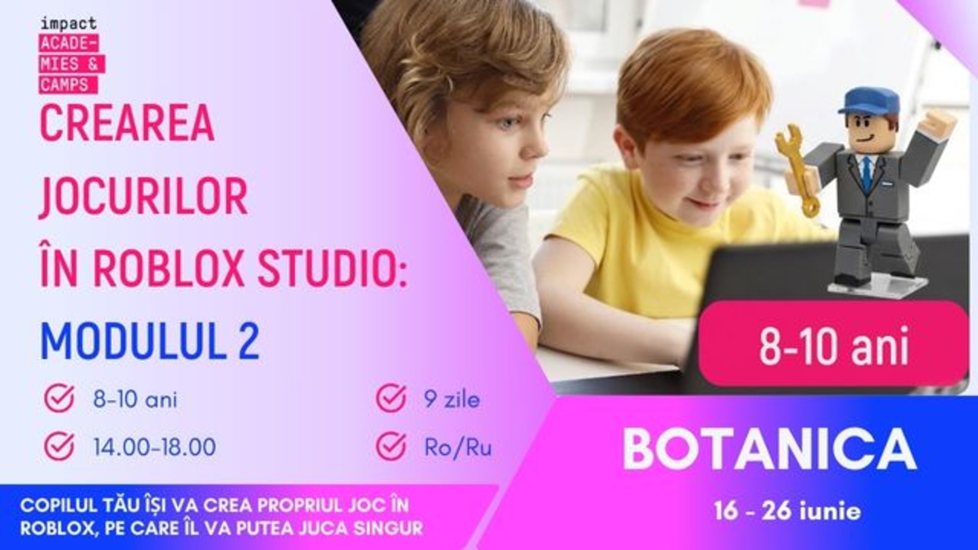 Tabărâ da vara | Crearea Jocurilor în Roblox Studio: Modulul 2