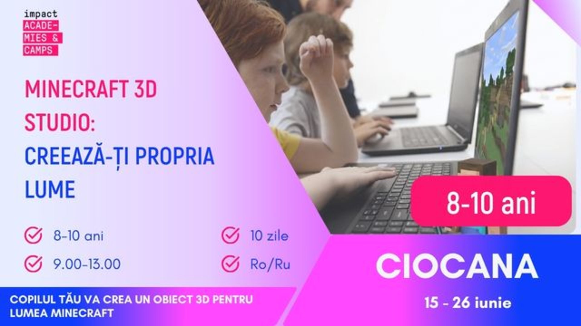 Tabără de vară | Minecraft 3D Studio: Creează-ți Propria Lume