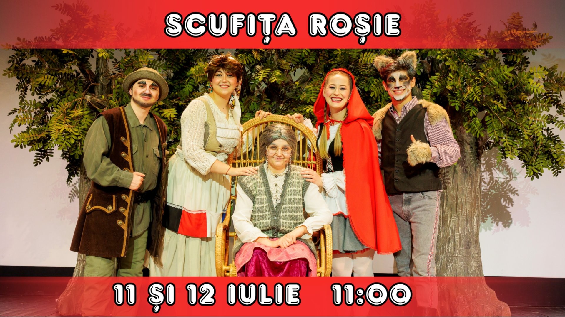 Scufița Roșie - Spectacol Interactiv pentru copii | Teatrul Planeta Clounella | 11 și 12 IULIE 2026 , 11-00