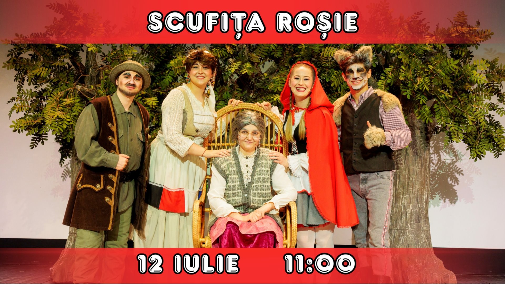 Scufița Roșie - Spectacol Interactiv pentru copii | Teatrul Planeta Clounella | 12 IULIE 2026 , 11-00