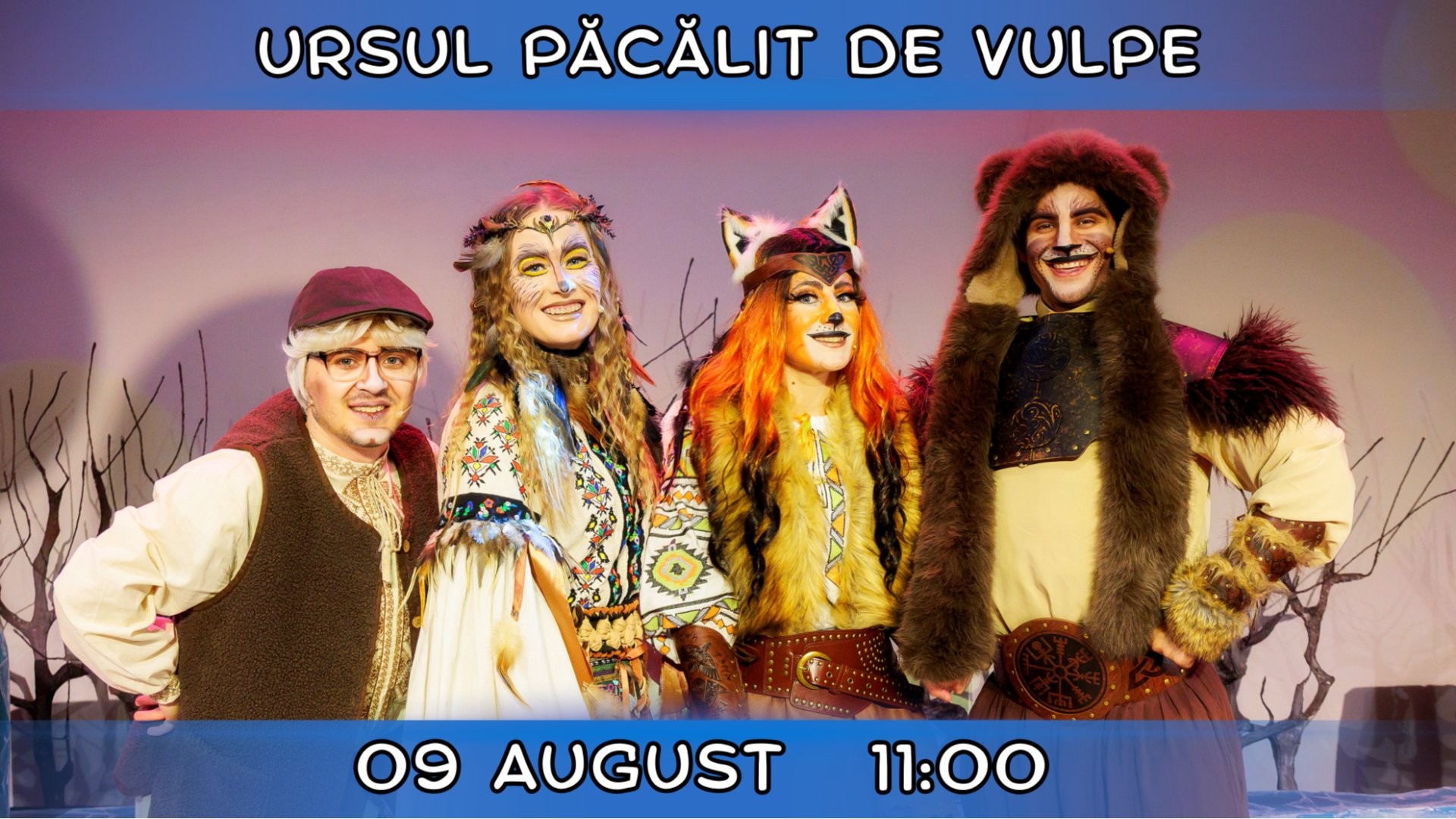 URSUL PĂCĂLIT DE VULPE - Spectacol Interactiv pentru Copii | Teatrul Planeta Clounella | 09 AUGUST 2026 | 11-00