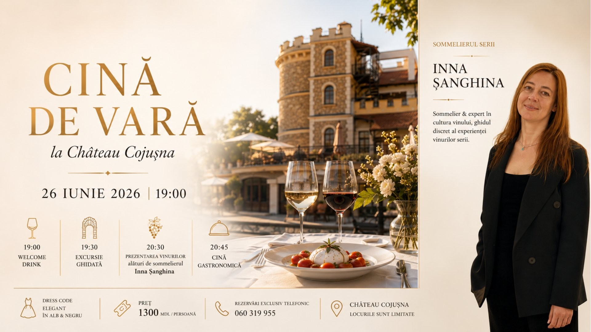 CINA DE VARĂ LA CHÂTEAU COJUȘNA - 26 IUNIE 2026