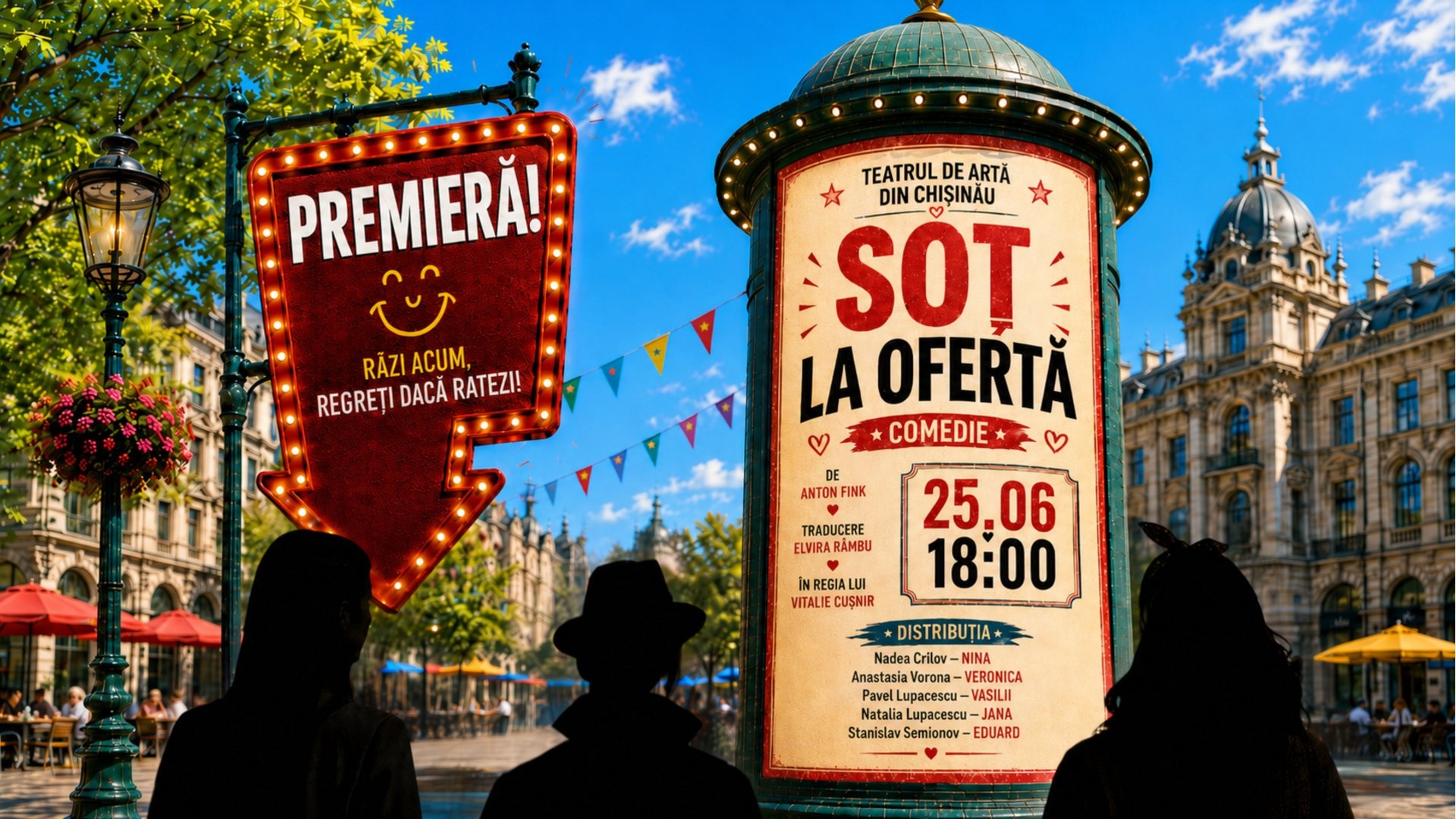 PREMIERĂ! COMEDIA ”Soț la Ofertă”  | 25 IUNIE 2026 | 18-00 | TEATRUL DE ARTĂ din CHIȘINĂU | TAC