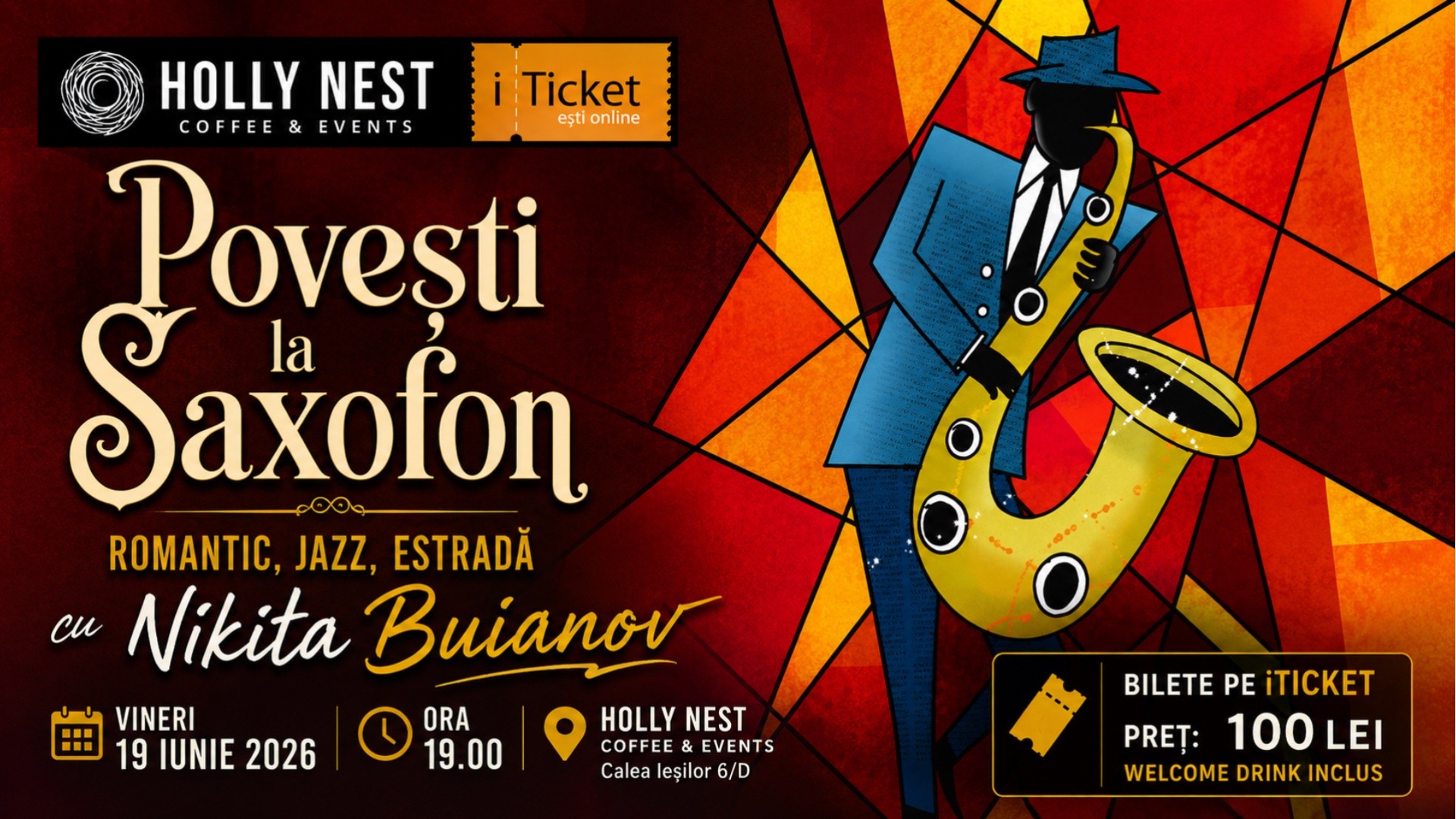 POVEȘTI LA SAXOFON – romantic, jazz, estradă