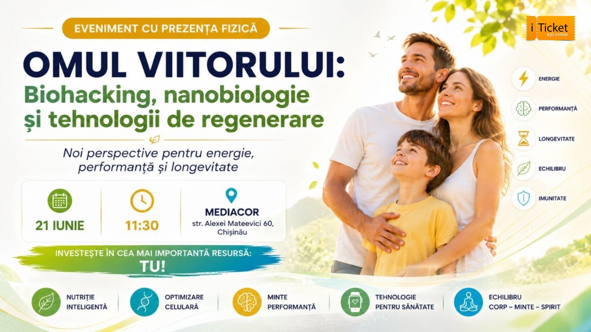 Omul viitorulului: biohacking, nanobiologie și tehnologii de regenerare - 21 iunie, 11:30