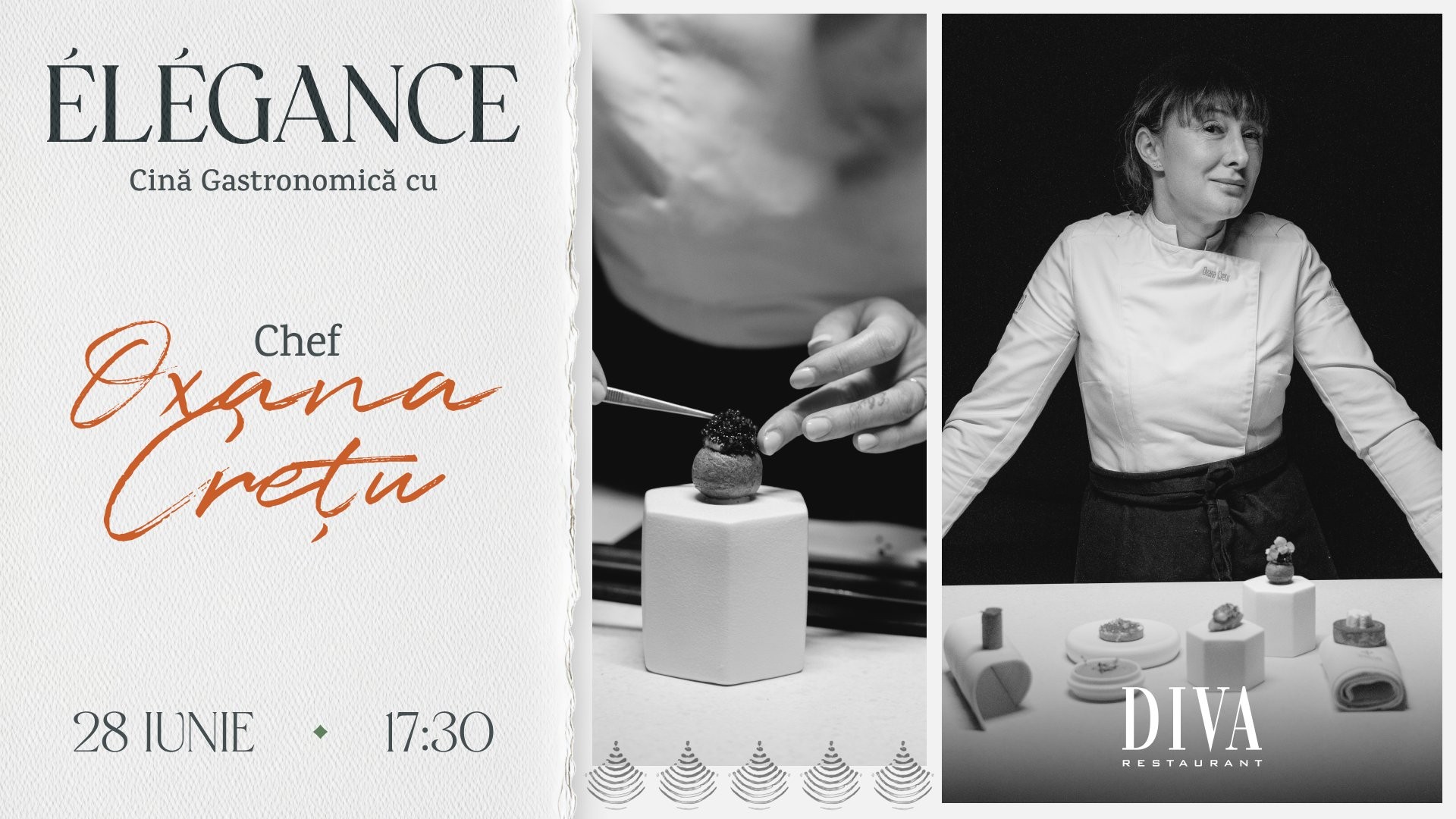 Cină gastronomică cu Chef Oxana Cretu