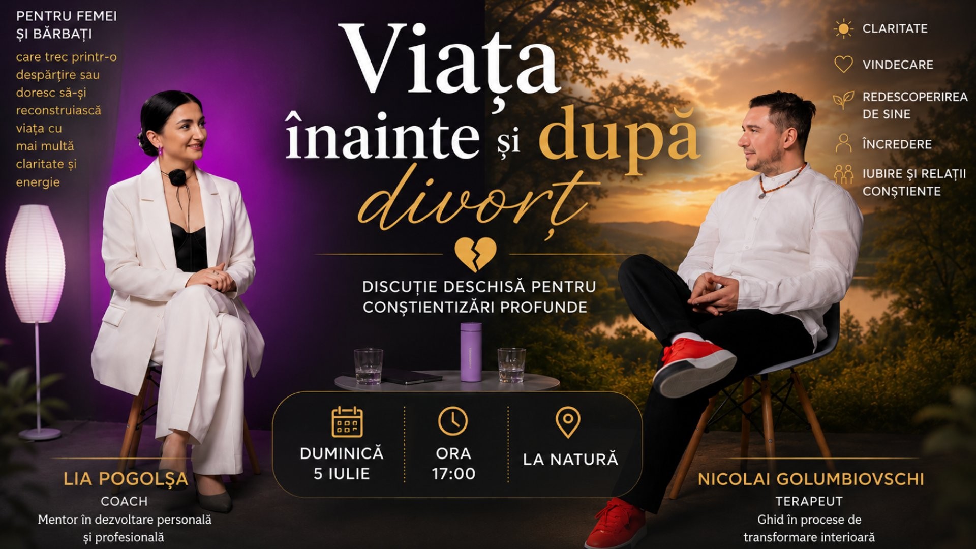 Viața înainte și după divorț - Discuție deschisă pentru conștientizări profunde