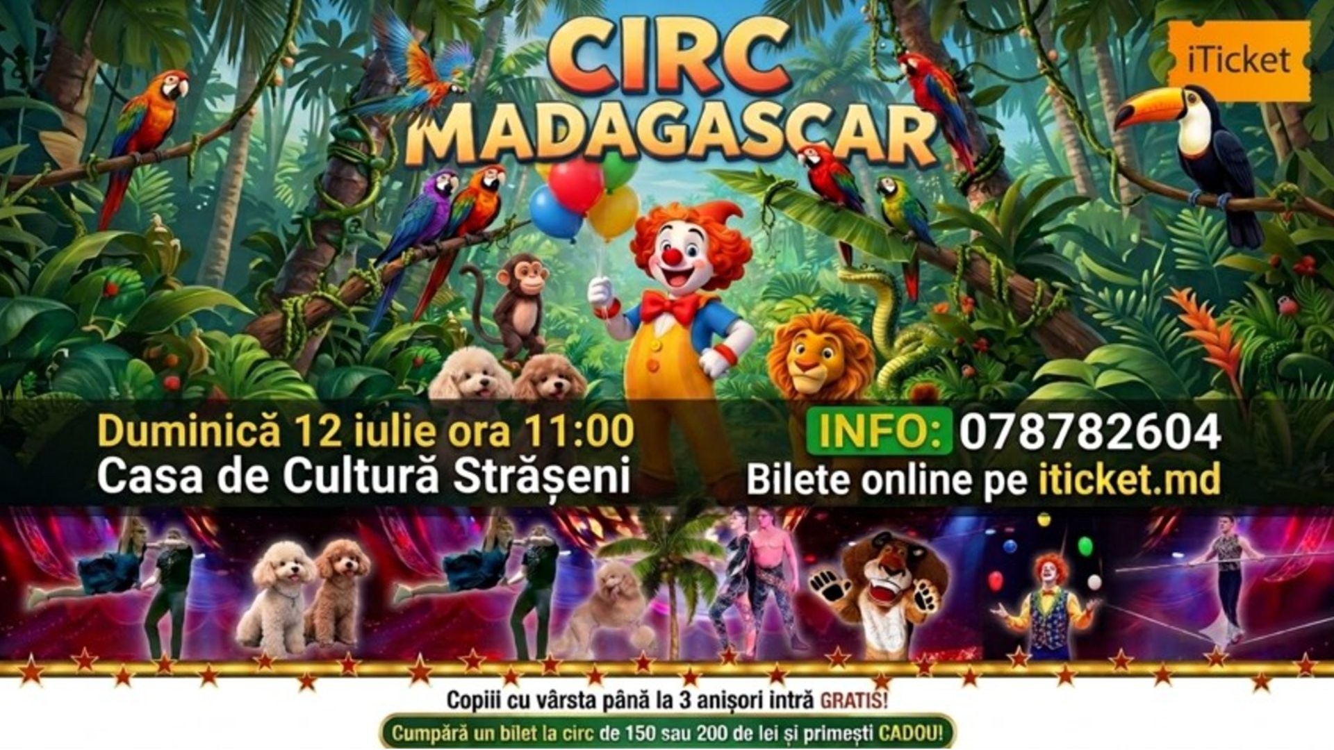 Circul Madagascar vine la Strășeni
