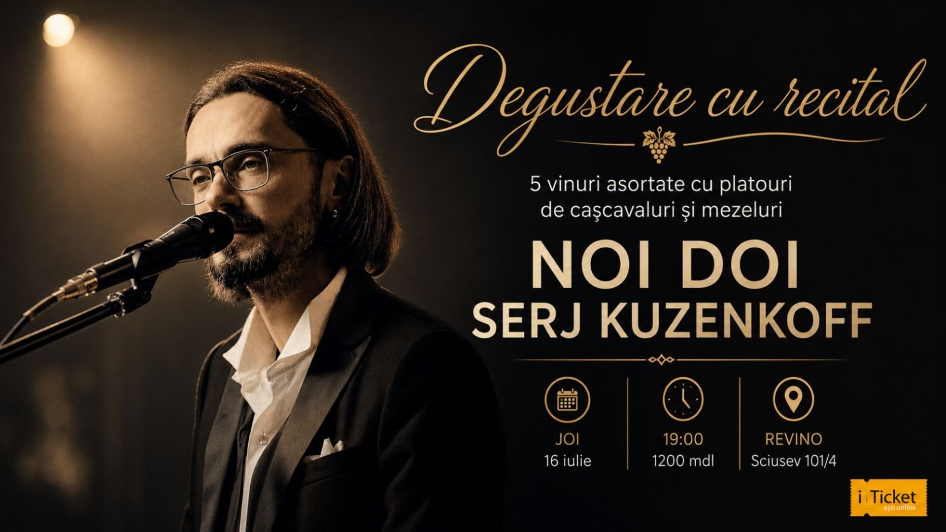 Degustare cu Recital: NOI DOI – Serj Kuzenkoff